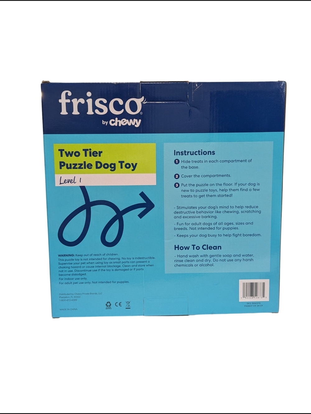 NWT Frisco Two-Tier Puzzle Dog Toy - Blue - Picture 2 of 2